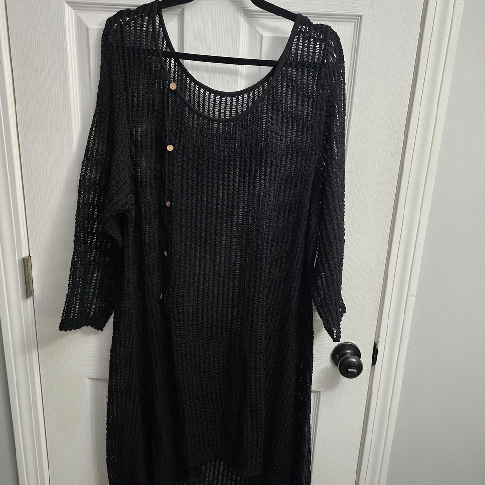 SHEIN Black Knit Sweater Cardigan